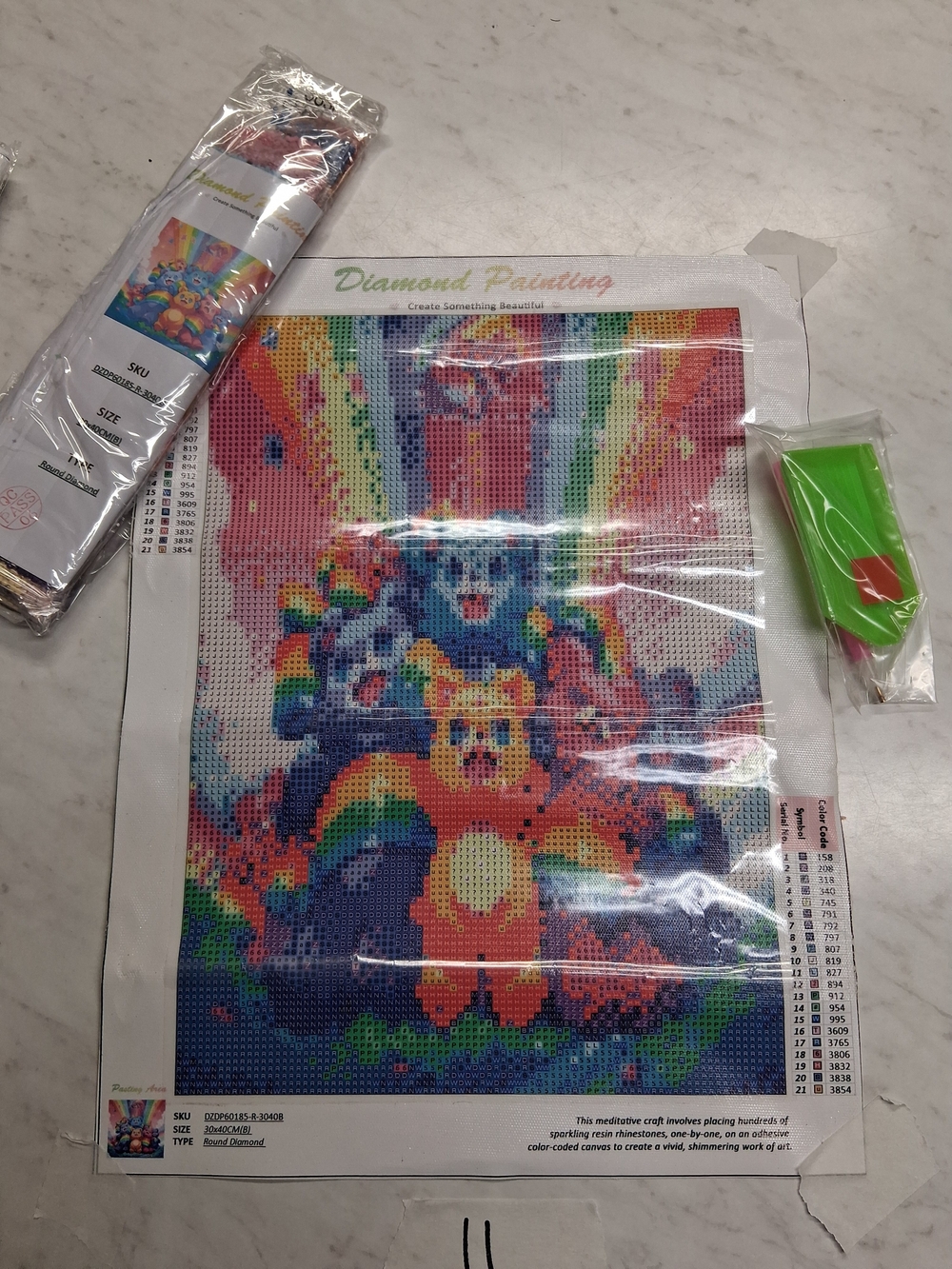 Rainbow Teddy Bears Diamond Painting Canvas